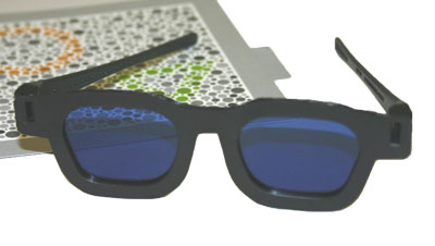 Eye Glass, C Daylight Filter  in black plastic Frames  for Colour Vision Testing