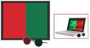 Computer Anaglyph Filter Screen (with red/green Glasses)
