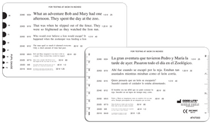 English and Spanish Continuous Text Pocket Near Card