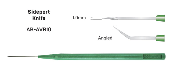 Disposable Sideport Knife, MVR 1.0 MM ANGLED BOX 6