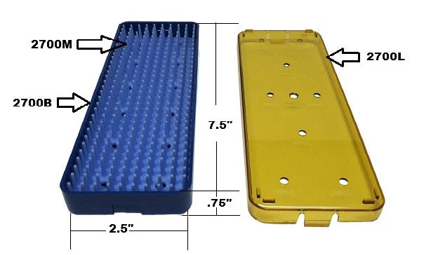 INSTRUMENT TRAYS   2.5'' W x 7.5'' L x 0.75''