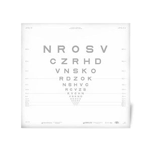 5% ETDRS Sloan Letter Contrast ESV3000 and ESC2000 Chart for 10 feet (3 meters)