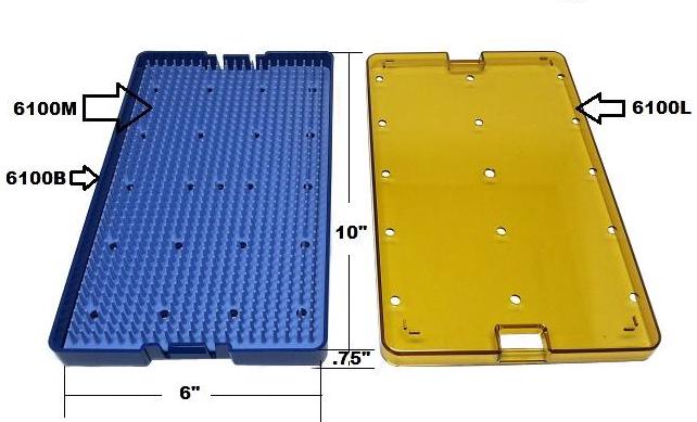 INSTRUMENT TRAYS 6 X 10 X 0.75