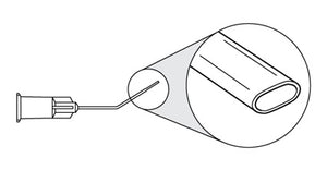 7016 Cortical Cleaving Hydrodissector 27g x 22mm (7/8") angled 11mm from end tip flattened horizontally  4mm from end  CLEARANCE