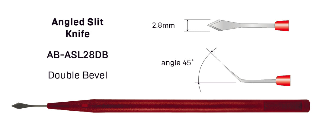 Disposable Slit Knife Angled 2.8 mm double bevel box 6