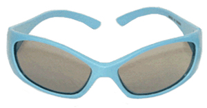 Eye Glass, Adolescent/Intermediate Polarized Stereo in Blue Plastic Frames, for use with Stereo tests.