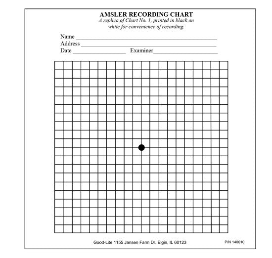 Amsler Recording Charts, pad of 50.