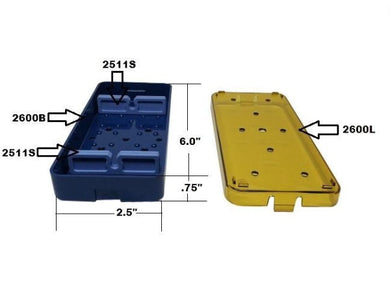 Sterilization Tray 2.5'' x 6'' x 0.75''  #2501A