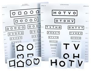 LEA SYMBOLS® & HOTV Massachusetts Pediatric Eye Chart