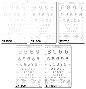 Lea Numbers Translucent Contrast Chart Set  1.25% to 25%