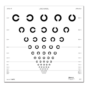 LANDOLT "C" ETDRS CHART FOR 13 FEET (4 METERS) SCRAMBLED