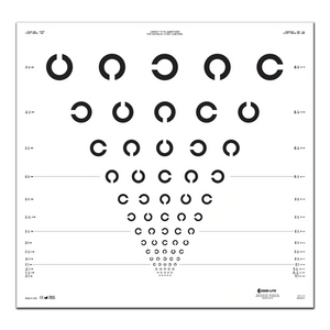 LANDOLT "C" ETDRS CHART FOR 13 FEET (4 METERS) SCRAMBLED