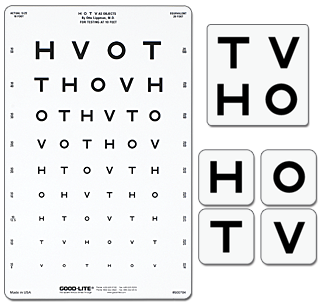 3 Meter (10ft) HOTV Translucent Eye Chart