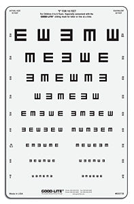 Tumbling E Linear-spaced Distance Chart