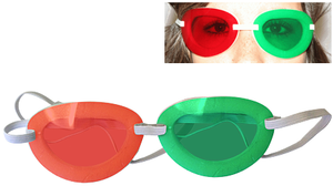 Anti-suppression Red/Green Goggles, Large, Pack of 6