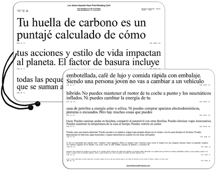 Spanish Low Vision Continuous Reading Near Card