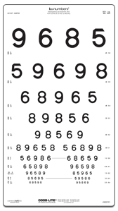 LEA NUMBERS® Proportional Spaced Distance Chart