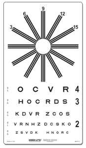 Combination Sloan Letters & Astigmatic Wheel Chart